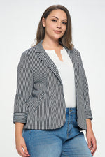 Ribbed Blazer - Curvy