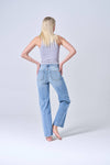 High Rise Comfort Stretch Wide Straight Jean