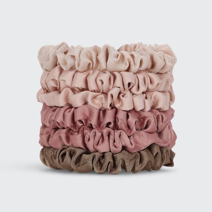 Ultra Petite Satin Scrunchies 6pc - Eucalyptus