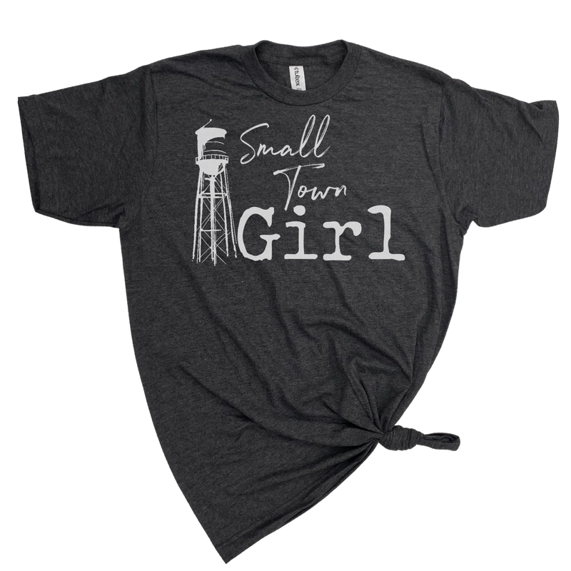 SMALL TOWN GIRL T-SHIRT: HEATHER GRAPHITE Tee