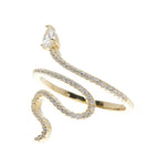 Snake Crystal Gold Ring