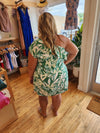 Curvy Evergreen One Shoulder Dress