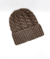 Olive Knit Winter Cable Hat