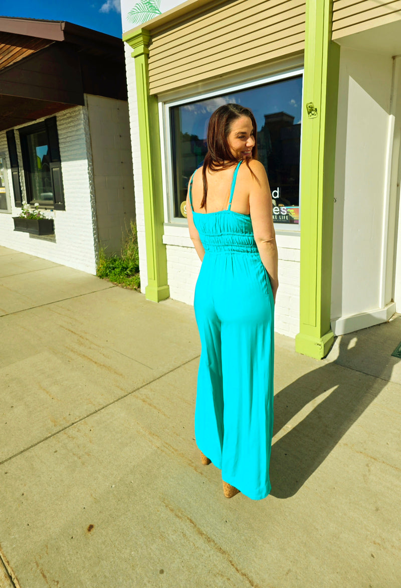 Opal Jumpsuit - Aqua