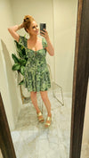 Quinn Dress - Tropical Green