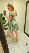 Quinn Dress - Tropical Green