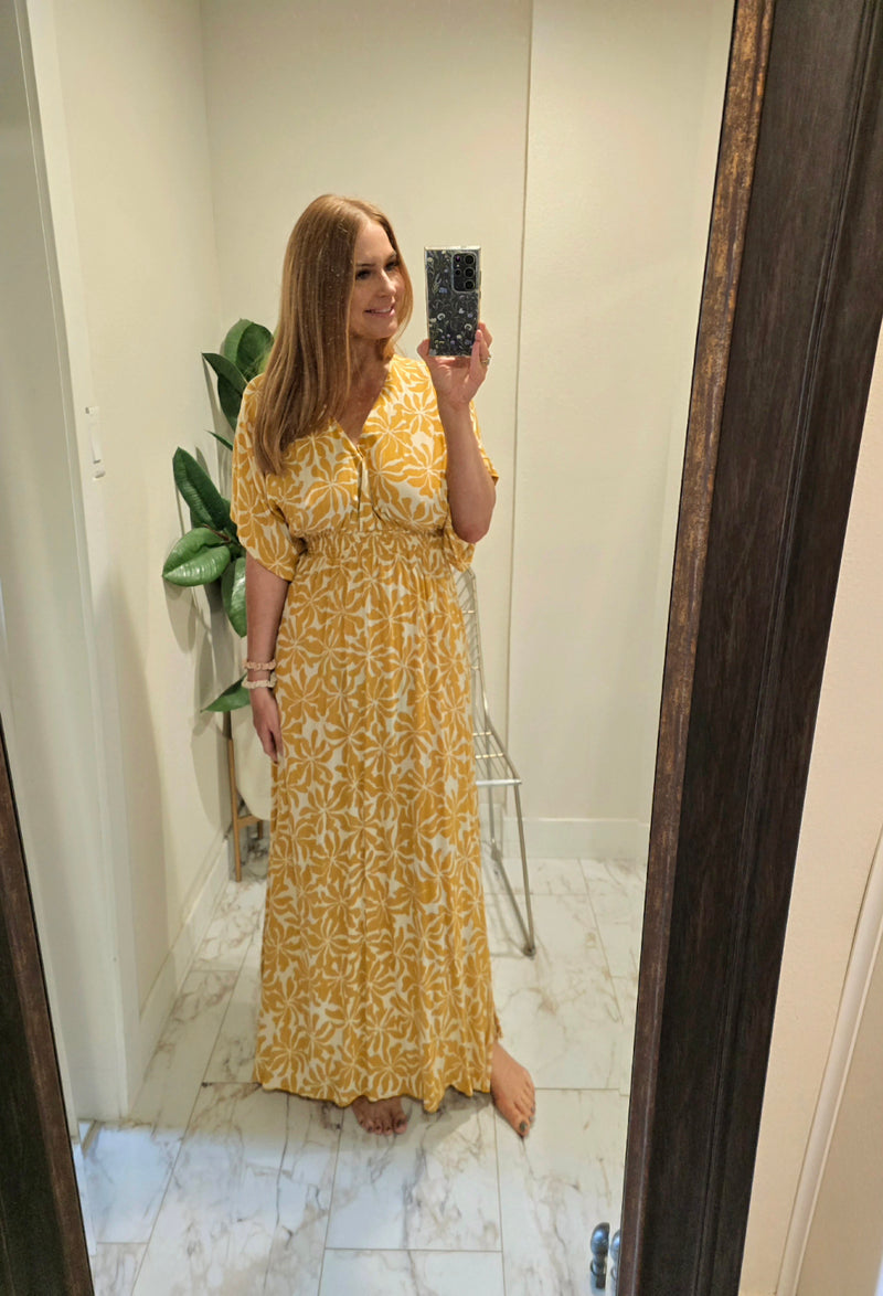 Poppy Dress - Aloha Mustard