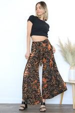 Black & Rust Flowy Pant