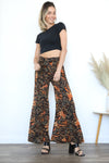 Black & Rust Flowy Pant