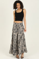 Flowy Maxi Skirt - Black & White