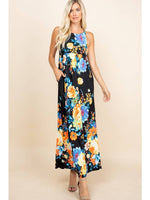 Floral Sleeveless Maxi Dress