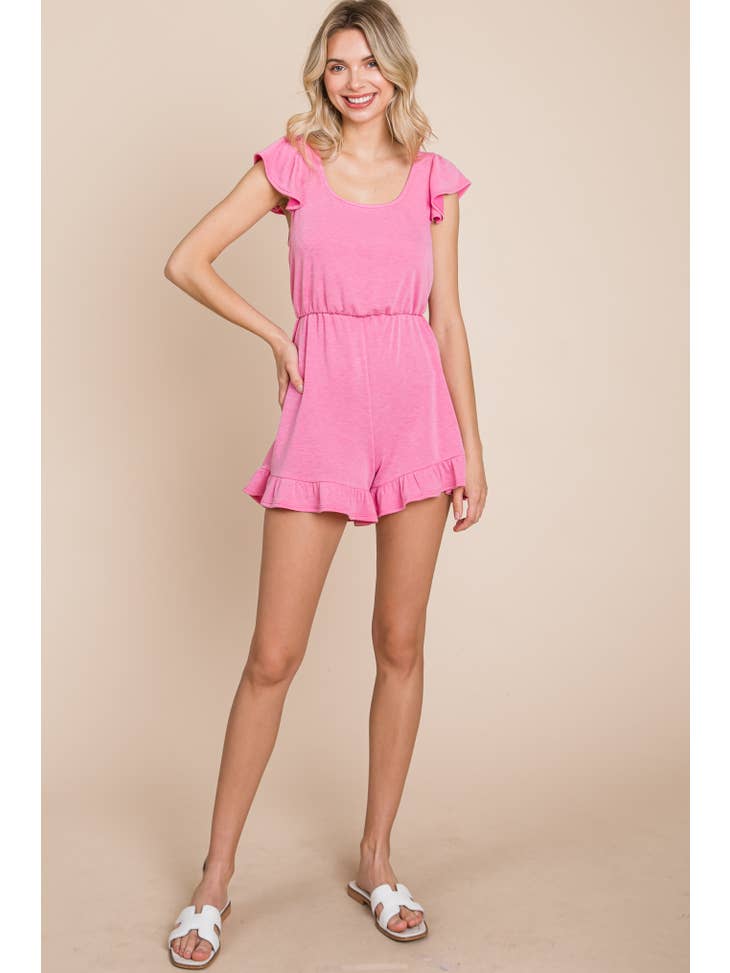 Solid French Terry Romper