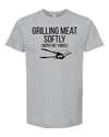 GRILLING MEAT SOFTLY WITH HIS TONGS T-SHIRT