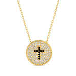 Cross Accented Pave Necklace