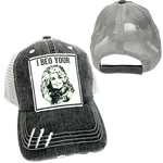 I BEG YOUR PARTON BALL CAP: Charcoal with brown stitching