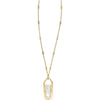 Mom - Mother of Pearl - 14K Gold Plated Necklace