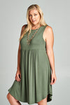 Plus Size Jersey Short Swing Dress