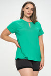 Curvy Kelly Green Knit Top