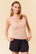 Soft Rib Polka Dot Tank