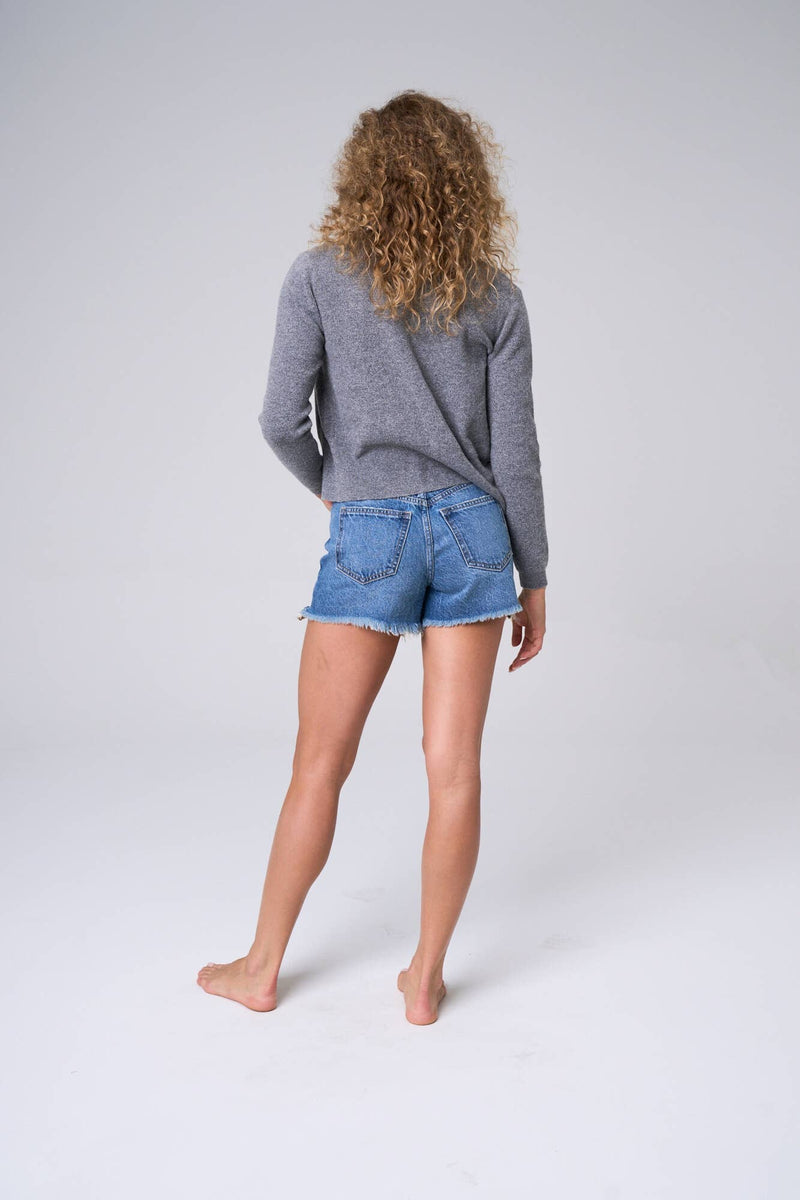 High Rise Short Frayed Hem