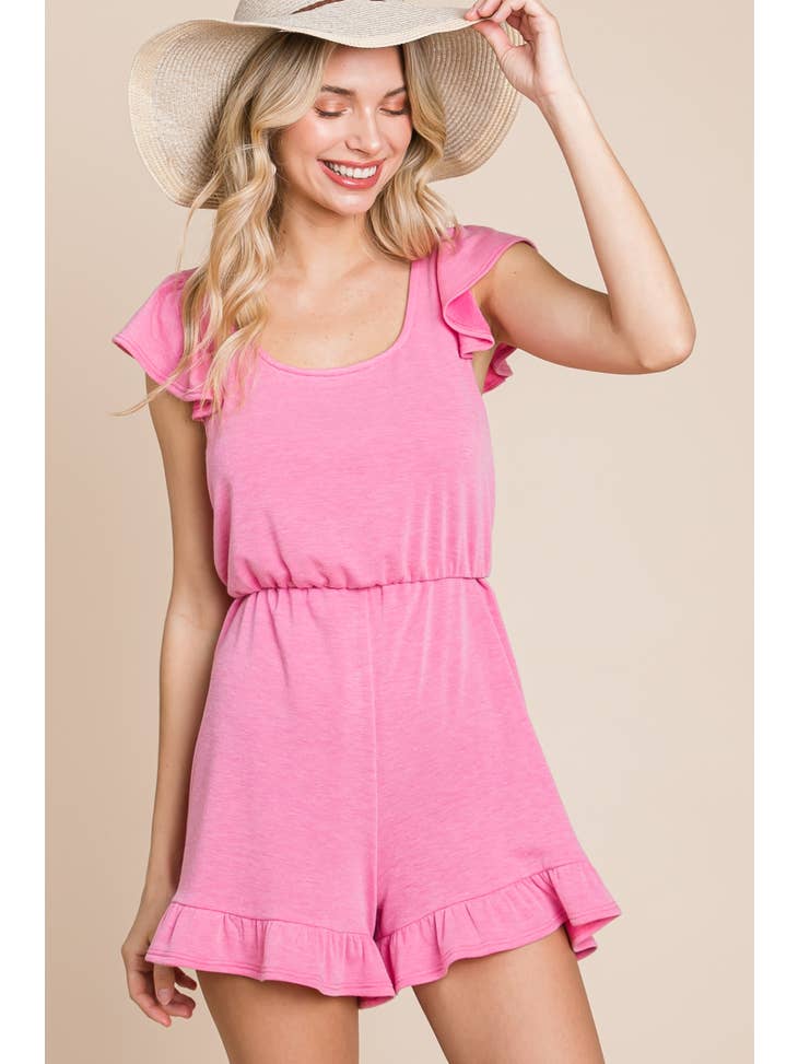 Solid French Terry Romper