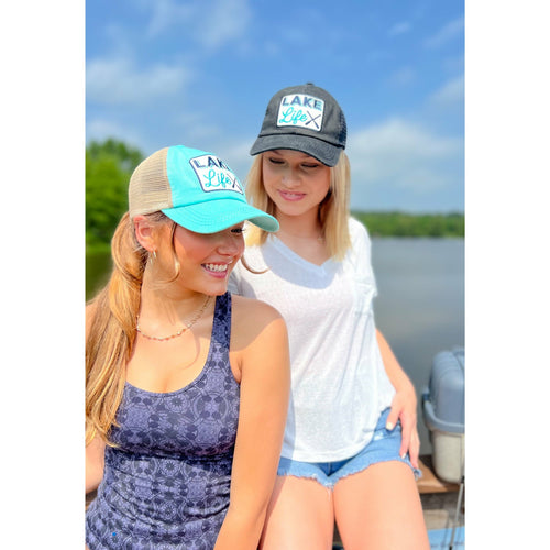 Lake Life Patch High Pony Criss Cross Cap