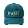 Day Off Teal Corduroy Cap