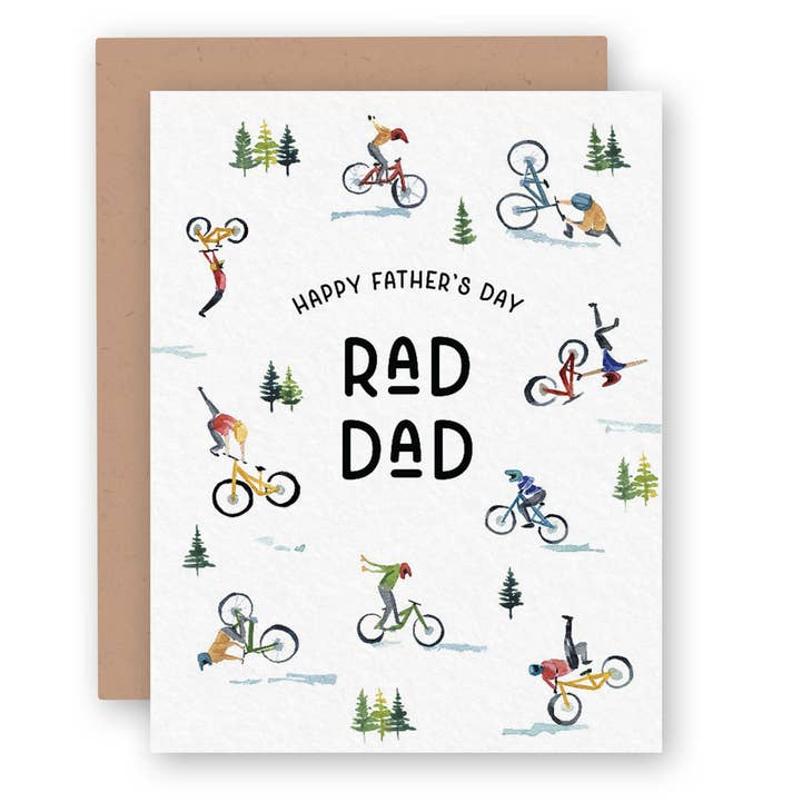 Rad Dad Mountain Biker Father's Day Card