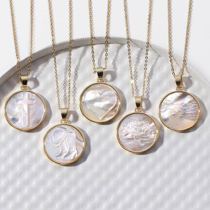 Cowgirl Spirit Etched Shell Necklace