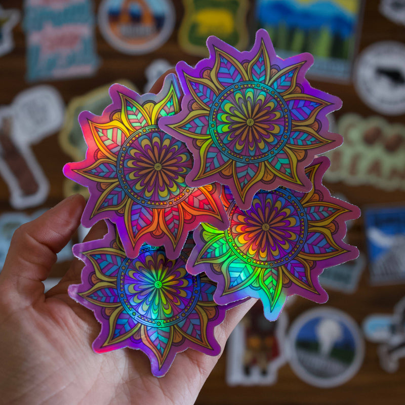 Holographic Mandala Sticker