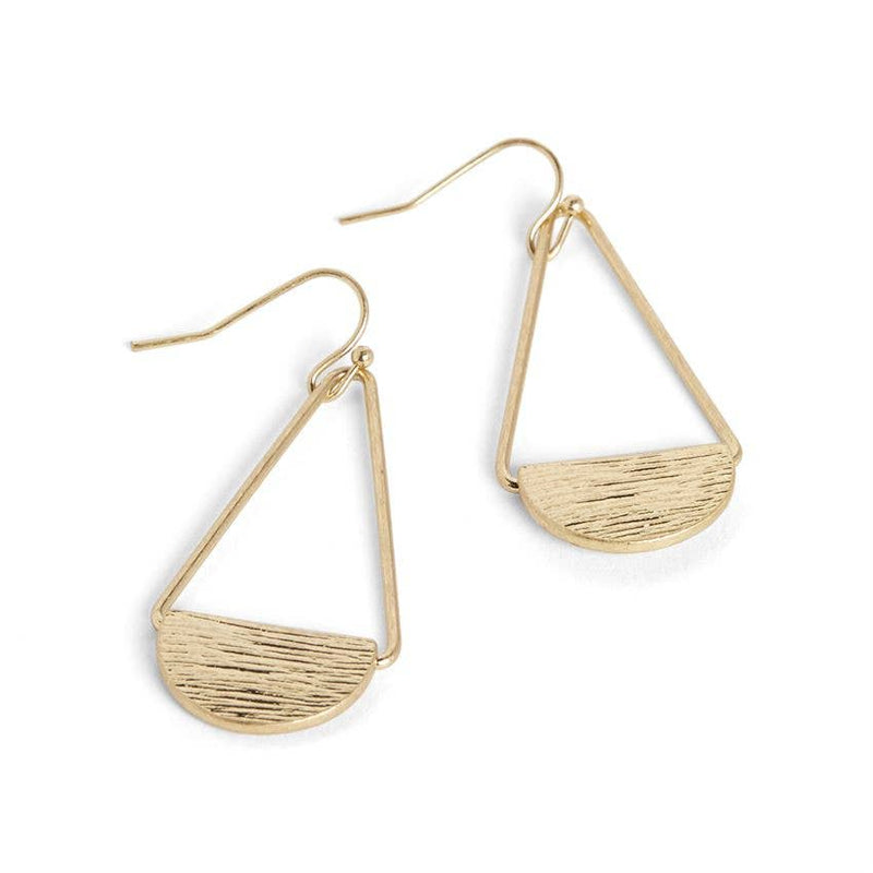 Open Sail Dangle Earrings - Gold