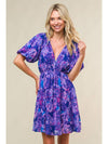 Multi Purple Woven Mini Dress