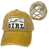 SMALL TOWN GIRL CRISS-CROSS PONYTAIL HAT