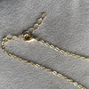 Crystal Pendant Necklace Gold  Rectangle Hammered Drop