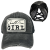 SMALL TOWN GIRL CRISS-CROSS PONYTAIL HAT