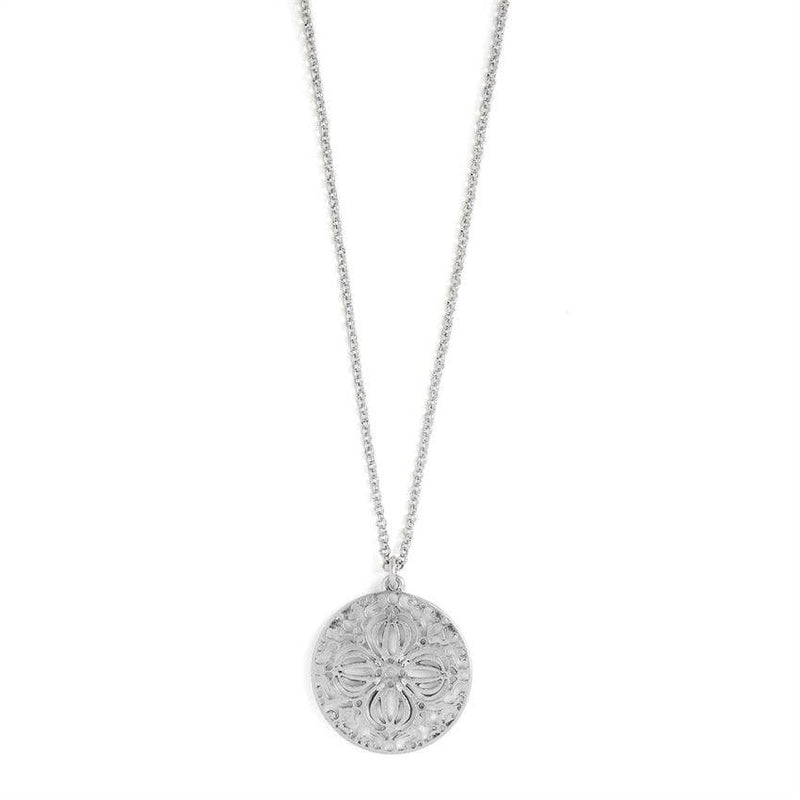 Floral Filigree Necklace - Silver