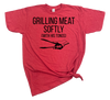 Men's GRILLING MEAT SOFTLY WITH HIS TONGS T-SHIRT