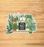 I Have No Shelf Control Plant Edition Sticker