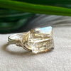 Square Crystal Silver Ring