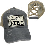 SMALL TOWN GIRL CRISS-CROSS PONYTAIL HAT