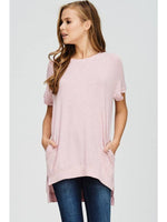 High Low Crewneck Tunic