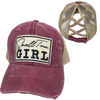 SMALL TOWN GIRL CRISS-CROSS PONYTAIL HAT