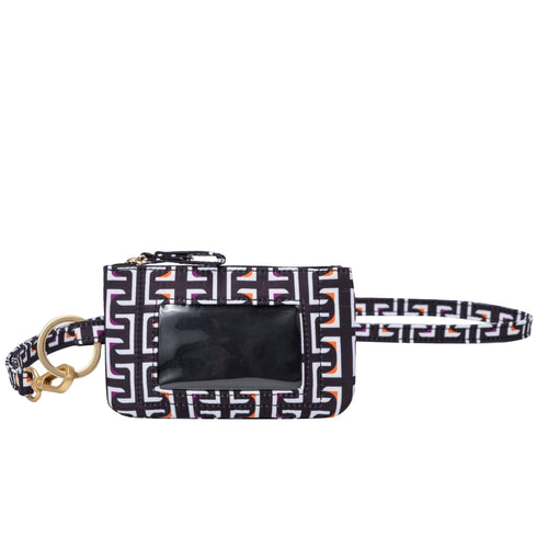 Me and Moolah ID Case with Lanyard - Geometric Black