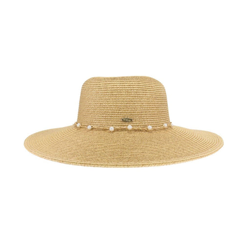 Pearl Banded Wide Brim Sunhat