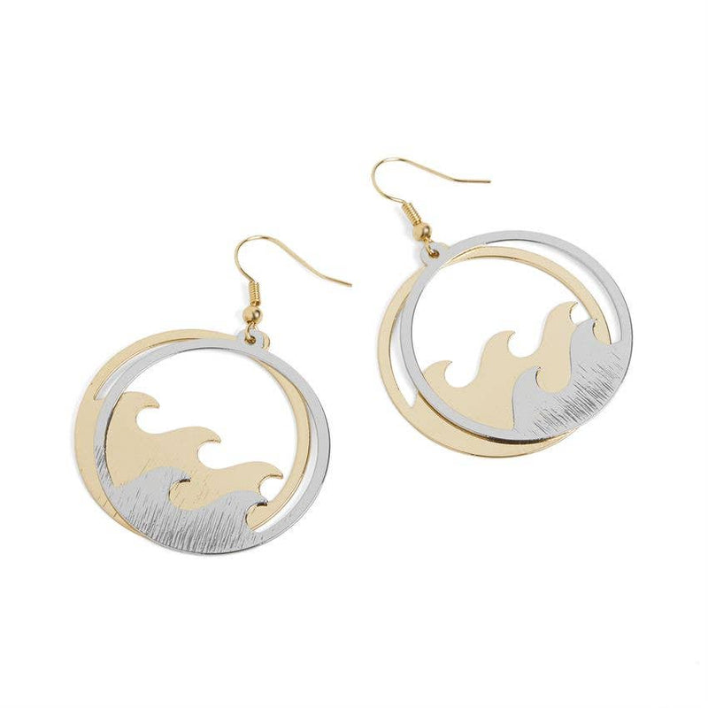 Double Circle Waves Earrings