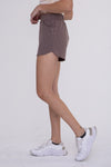Shorts with Curved Hemline