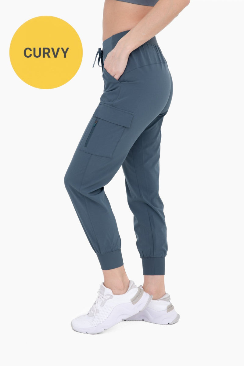 Curvy High-Waisted Capri Active Joggers