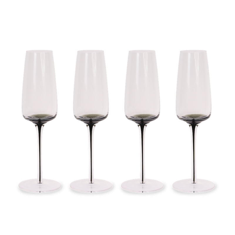 Hotel Collection Smoke Stem Champagne Glasses