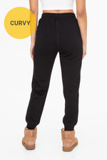 Curvy Elevated Contrast Seam Joggers