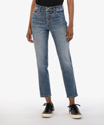 Rachael High Rise Fab Ab Ankle Jean w/ Exp Button